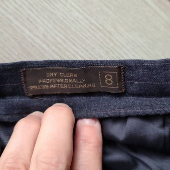 Cricketeer Dayton's Oval Room Tailored Long Lined Wool Skirt sz S Navy Pinstripe - Picture 5 of 7